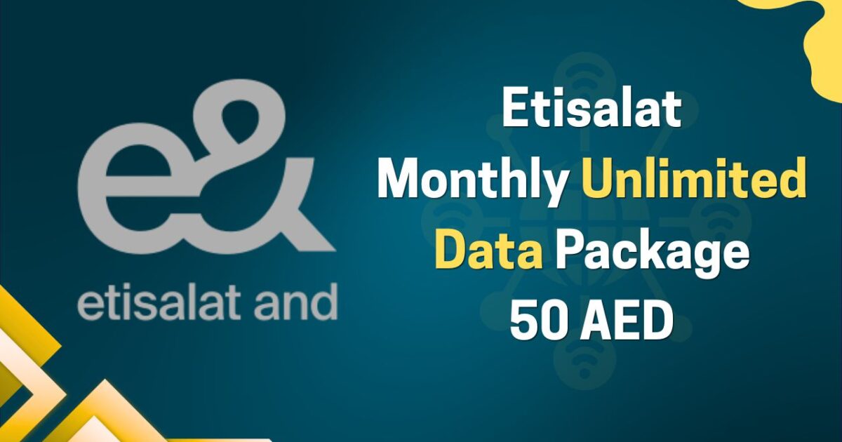 Etisalat Monthly Unlimited Data Package 50 AED